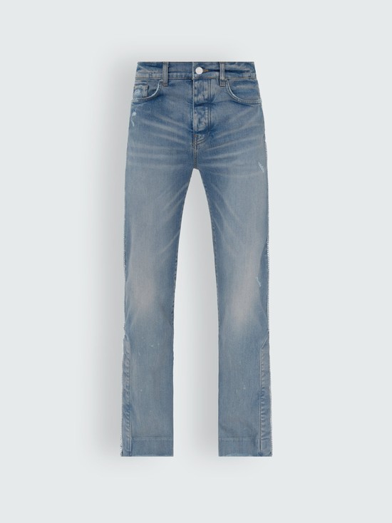 Amiri Crystal Stack Flare Jeans Herr Indigo | 26091-KHZP