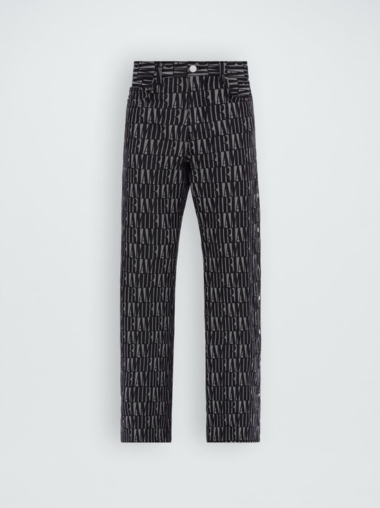 Amiri Jacquard Snap Off Jeans Herr Svarta | 64901-NBVW