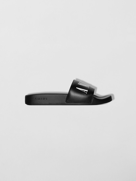 Amiri Logo Pool Slide Barn Svarta Vita | 04397-FWNR