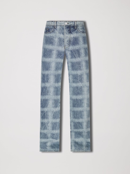 Amiri Shadow Plaidgy Jeans Herr Indigo | 71328-ZLIW