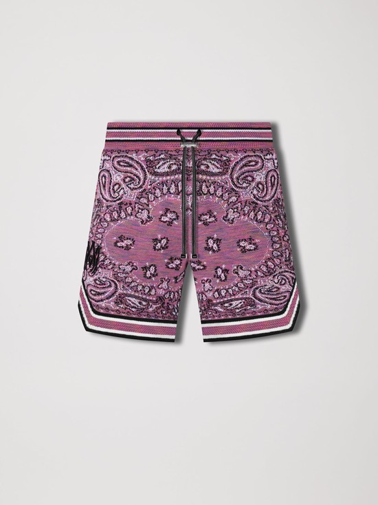 Amiri Space Dye Bandana Shorts Herr Lila | 52079-GZYB