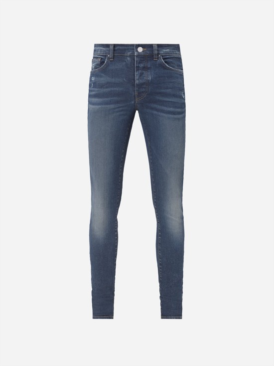 Amiri Stack Jeans Herr Blå | 26739-YTKZ