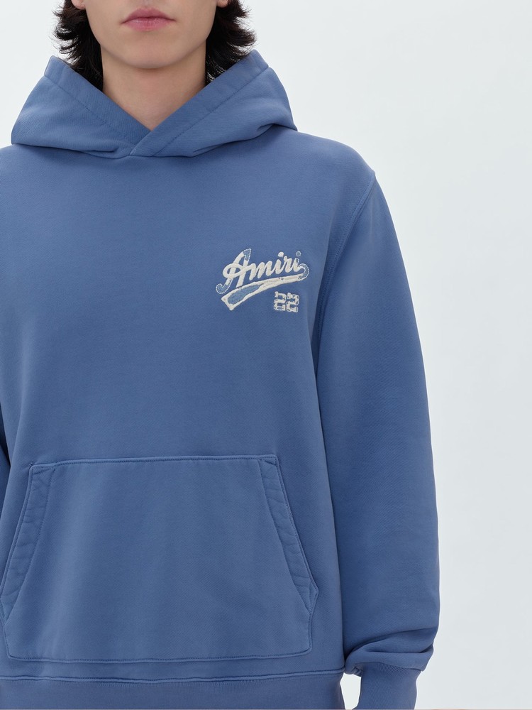 Amiri 22 Hoodie Herr Blå | 72561-VUIC