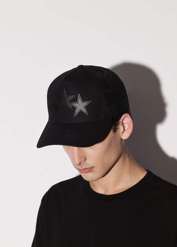 Amiri 3 Star Trucker Hatt Svarta Svarta | 53841-XNJV