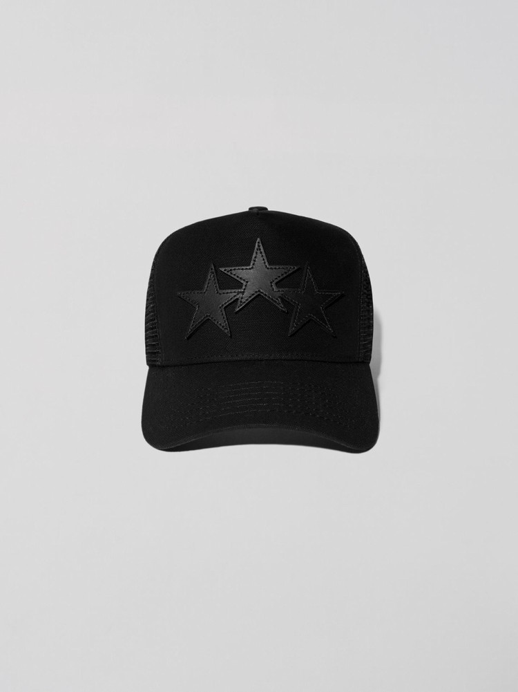 Amiri 3 Star Trucker Hatt Svarta Svarta | 53841-XNJV