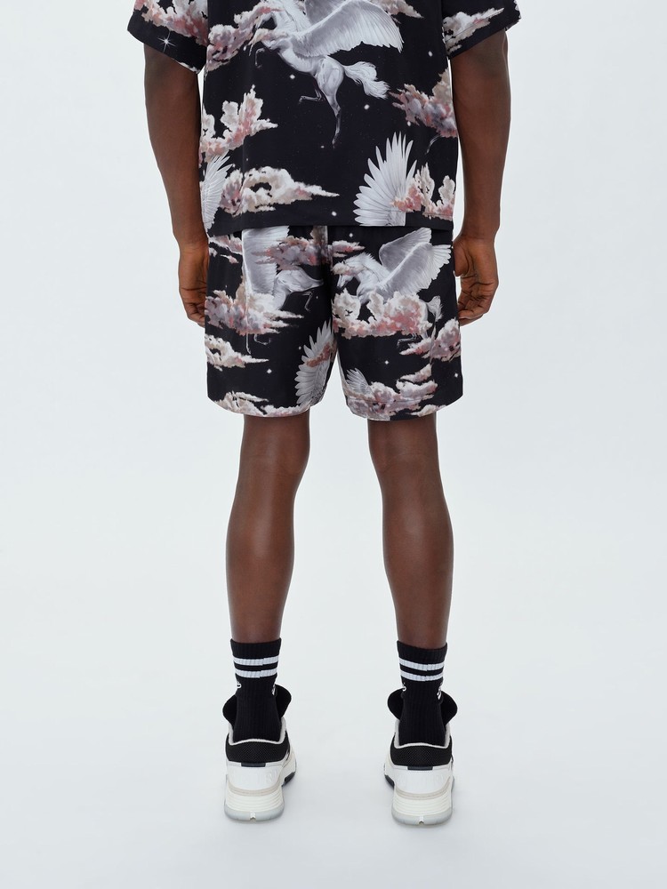 Amiri All Over Pegasus Pj Shorts Herr Svarta | 30158-IRUB