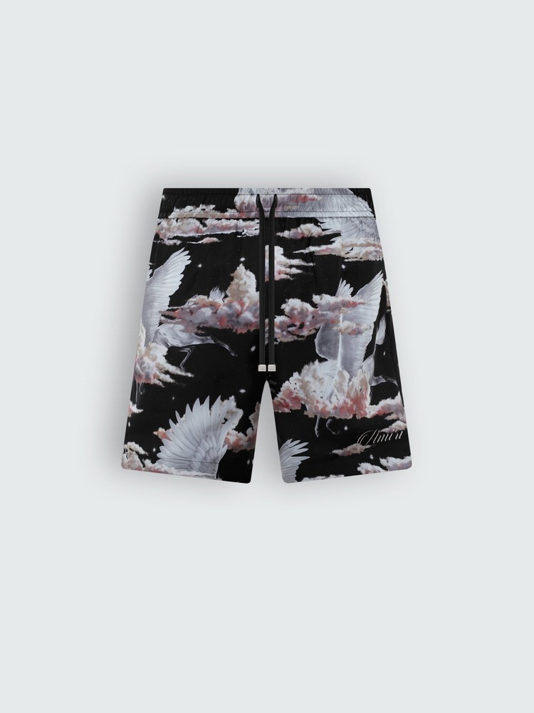 Amiri All Over Pegasus Pj Shorts Herr Svarta | 30158-IRUB