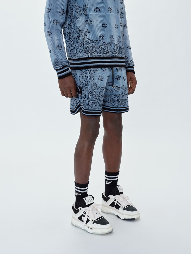 Amiri Bandana Basketball Shorts Herr Blå | 42871-SGXL