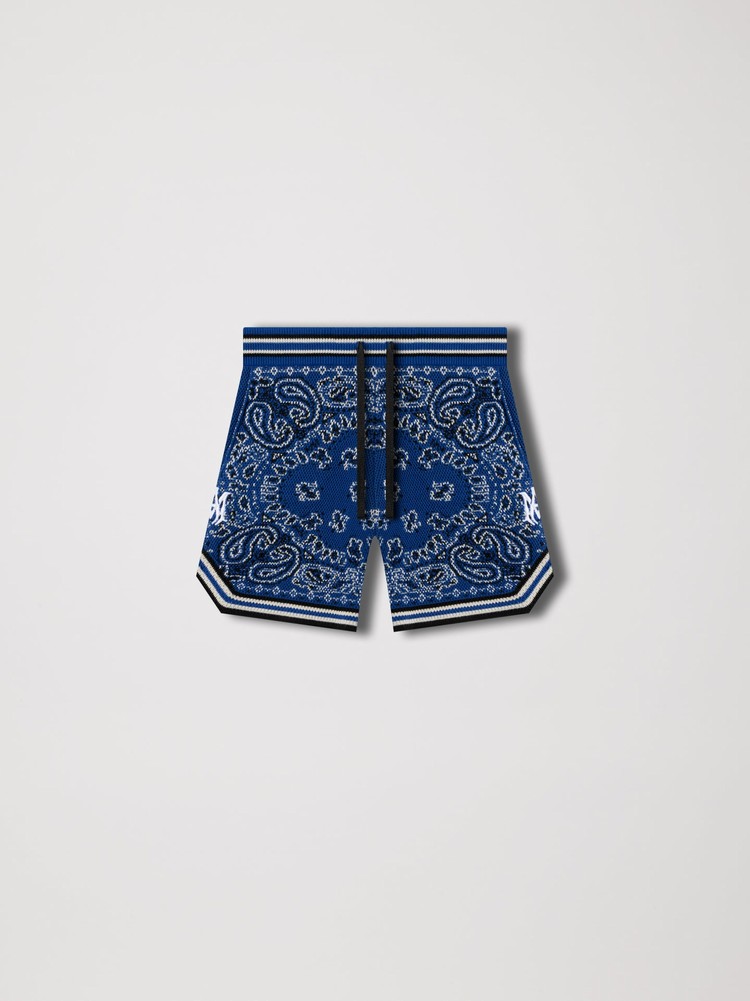 Amiri Bandana Shorts Barn Blå | 05821-YPME