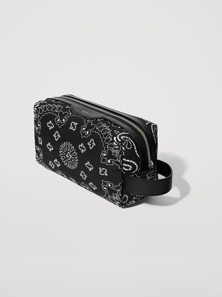 Amiri Canvas Bandana Dopp Kit Case Påse Svarta | 69217-BTHG