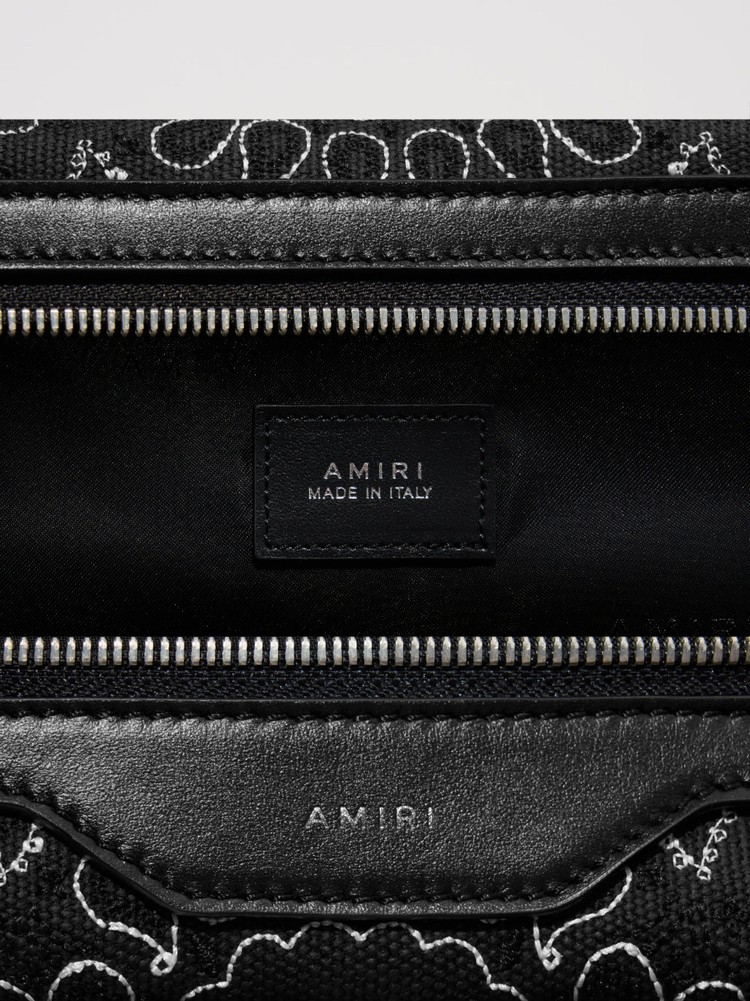 Amiri Canvas Bandana Dopp Kit Case Påse Svarta | 69217-BTHG