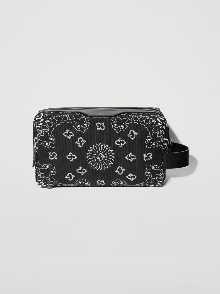 Amiri Canvas Bandana Dopp Kit Case Påse Svarta | 69217-BTHG