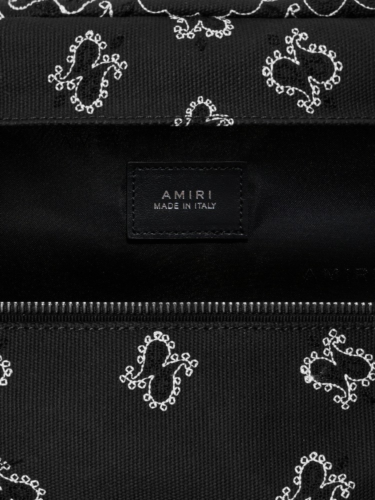 Amiri Canvas Bandana Väska Svarta | 59172-KYJL