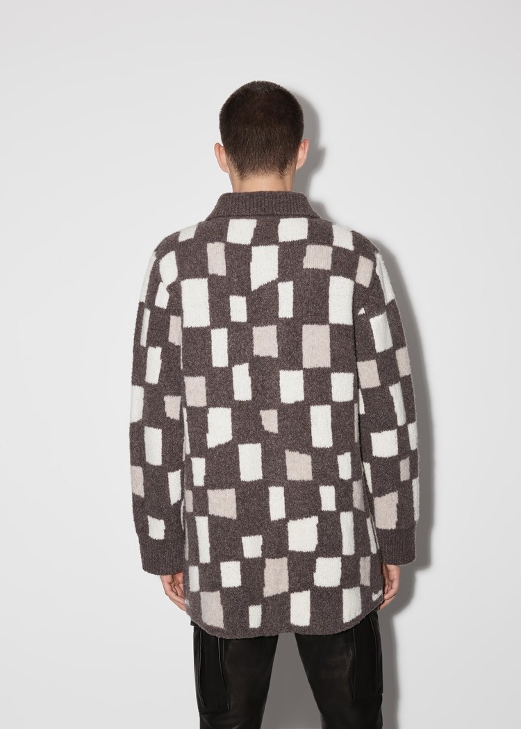 Amiri Checkered Skjorta Herr Bruna | 42978-TRQD