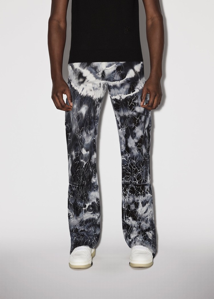 Amiri Cracked Tie Dye Carpenter Jeans Herr Svarta | 76912-YLRT