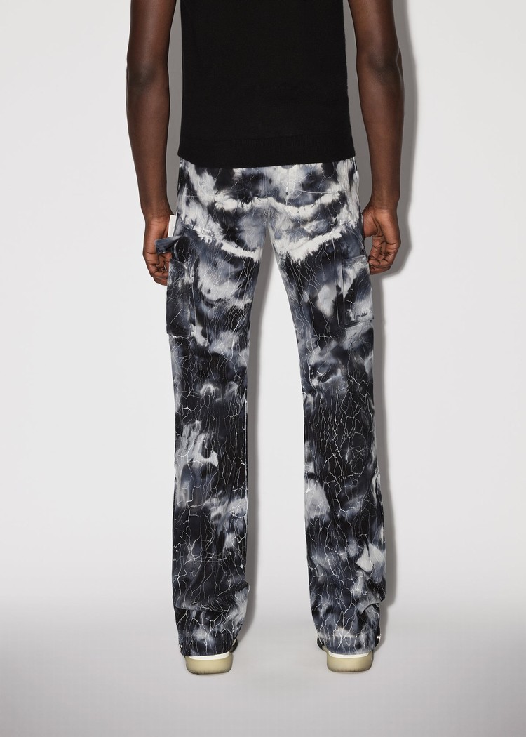 Amiri Cracked Tie Dye Carpenter Jeans Herr Svarta | 76912-YLRT