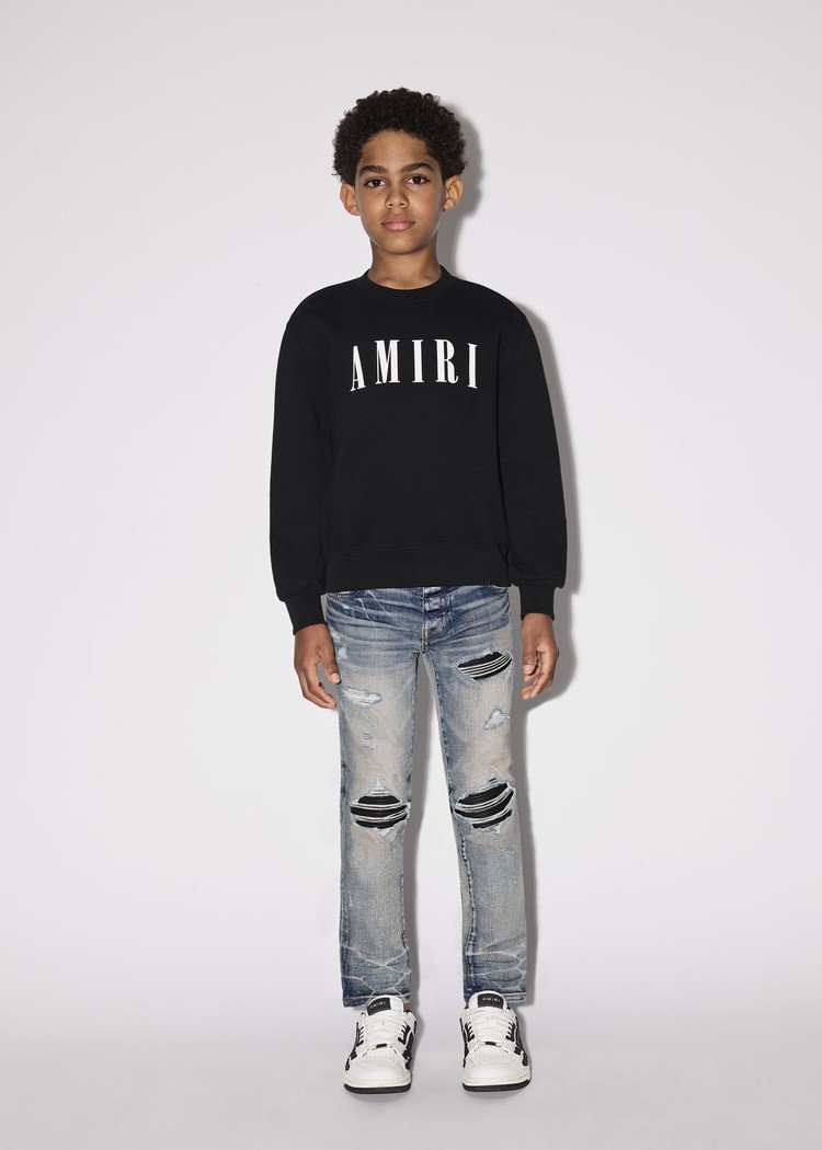 Amiri Crewneck Tröjor Barn Svarta | 93426-DFWK