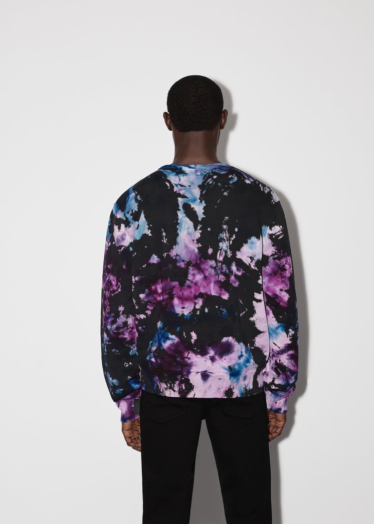 Amiri Crystal Ball Tie-dye Crewneck Tröjor Herr Lila | 35870-FJNO