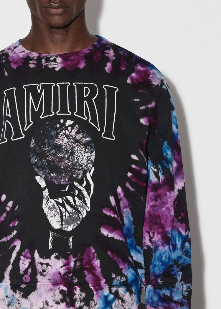 Amiri Crystal Ball Tie-dye Crewneck Tröjor Herr Lila | 35870-FJNO