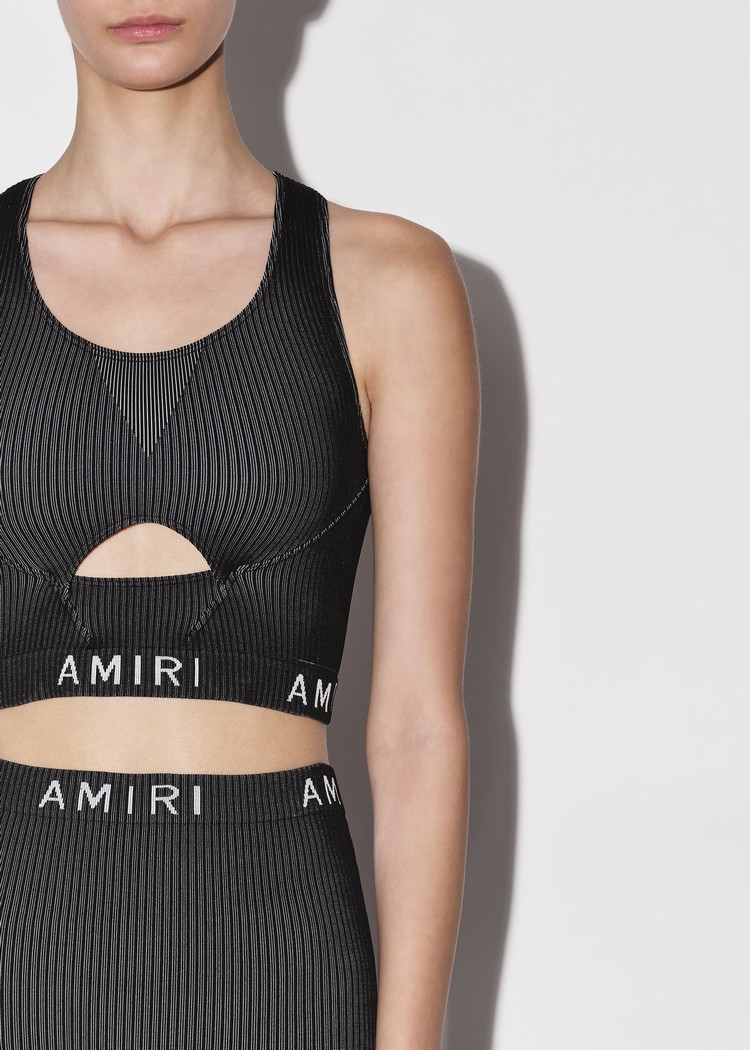 Amiri Cut Out Bra Stickat Dam Svarta | 45276-KHRY