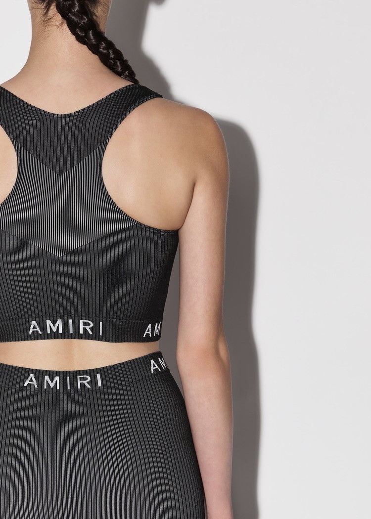 Amiri Cut Out Bra Stickat Dam Svarta | 45276-KHRY