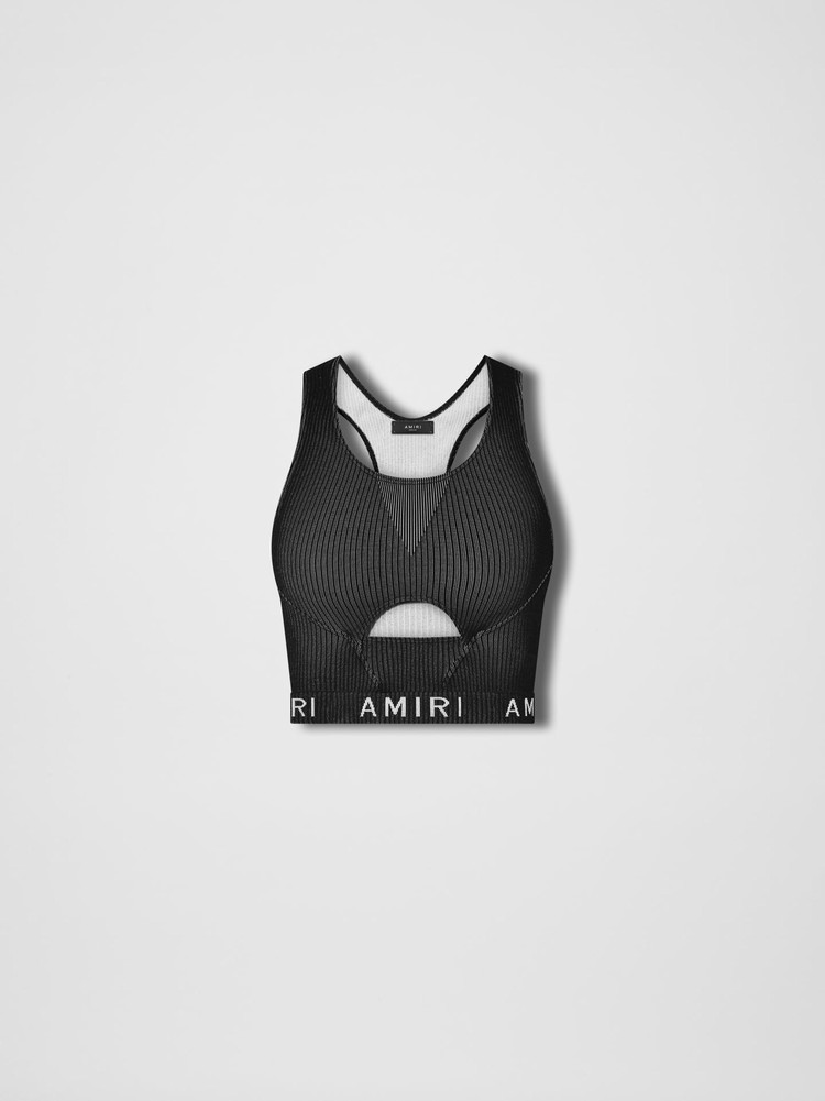 Amiri Cut Out Bra Stickat Dam Svarta | 45276-KHRY