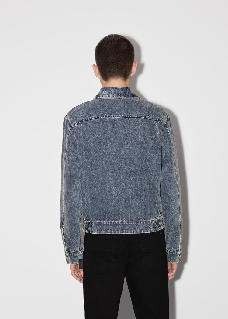 Amiri Denim Blouson Jacka Herr Indigo | 68915-DGRJ