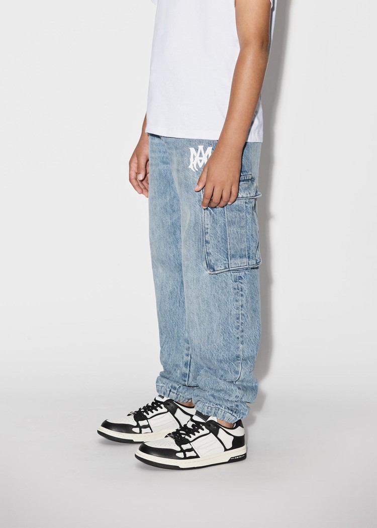 Amiri Denim Cargo Joggers-lt_denim Jeans Barn Blå | 96527-AMST