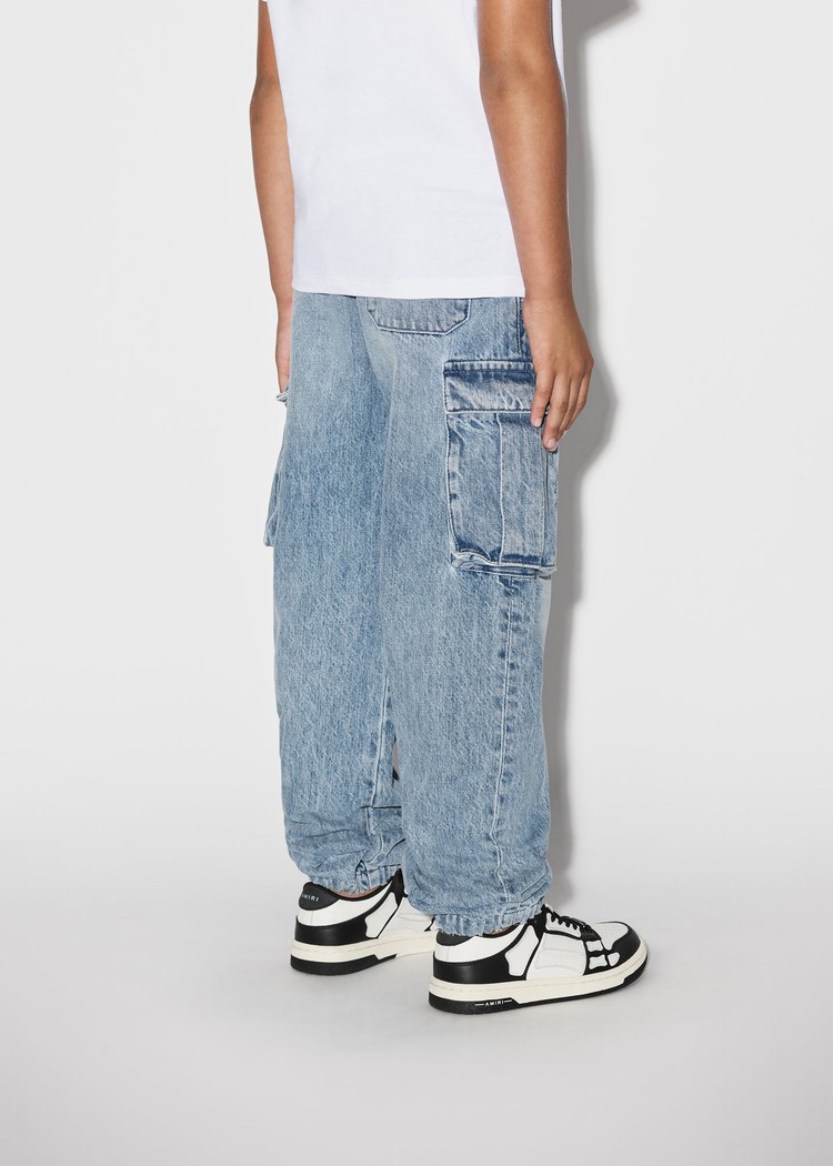 Amiri Denim Cargo Joggers-lt_denim Jeans Barn Blå | 96527-AMST