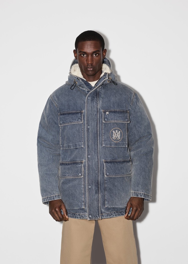 Amiri Denim Parka Jacka Herr Indigo | 95830-CYMA