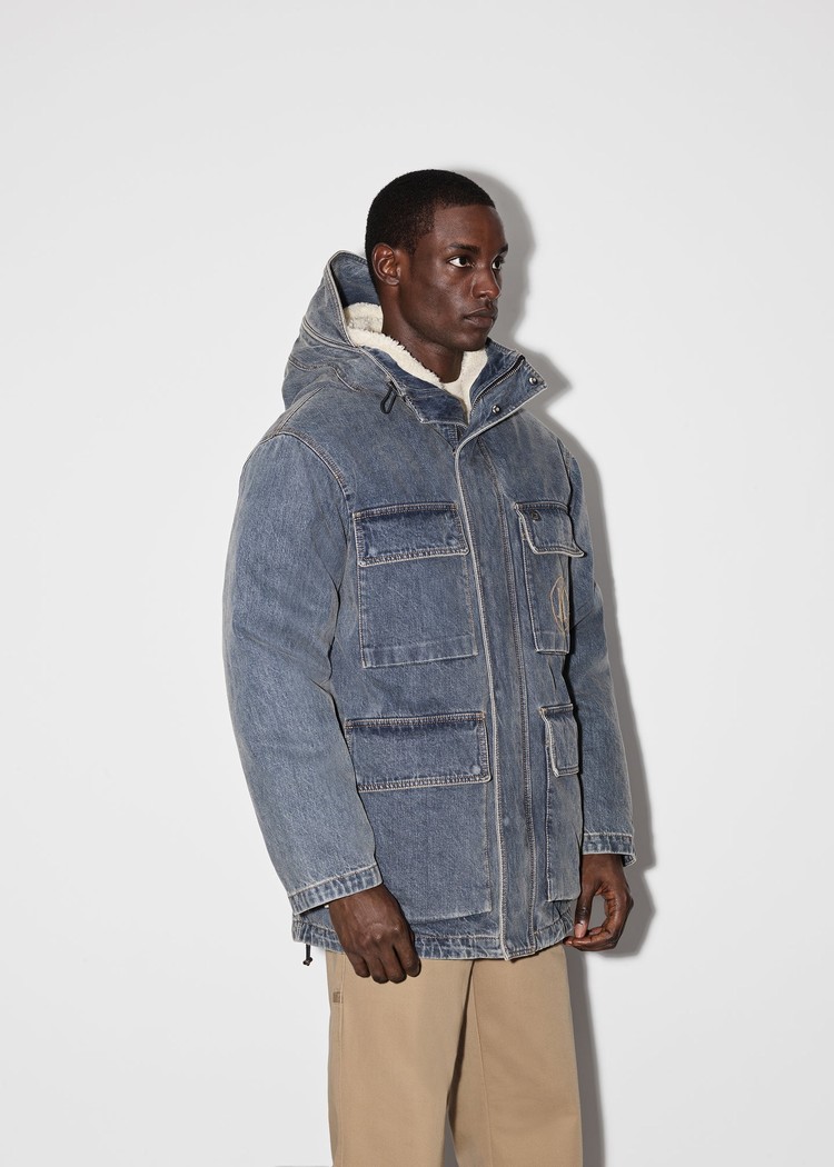 Amiri Denim Parka Jacka Herr Indigo | 95830-CYMA