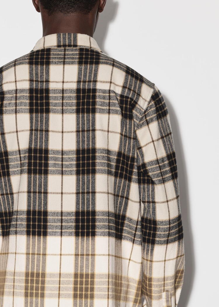 Amiri Dip Dye Plaid Skjorta Herr Bruna | 69182-MBGS