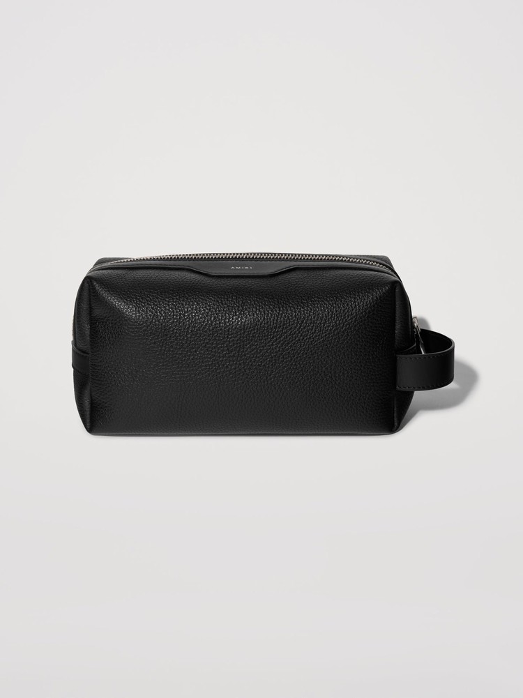 Amiri Glove Läder Dopp Kit Påse Svarta | 04632-OEVZ