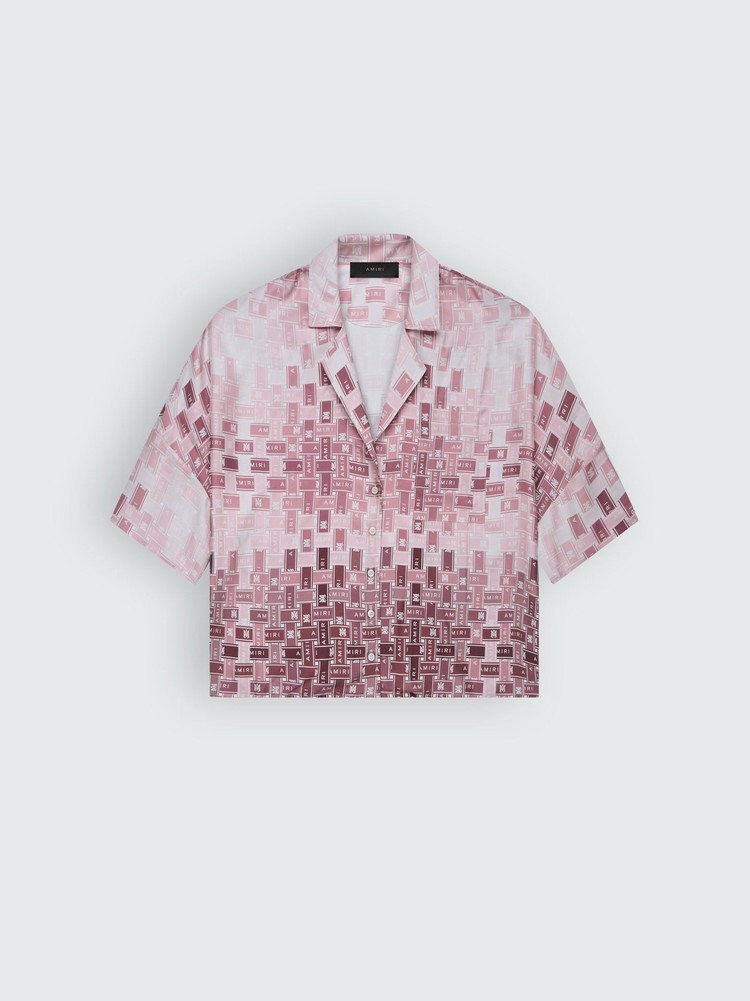 Amiri Gradient Tape Bowling Skjorta Dam Rosa | 85729-LQKE