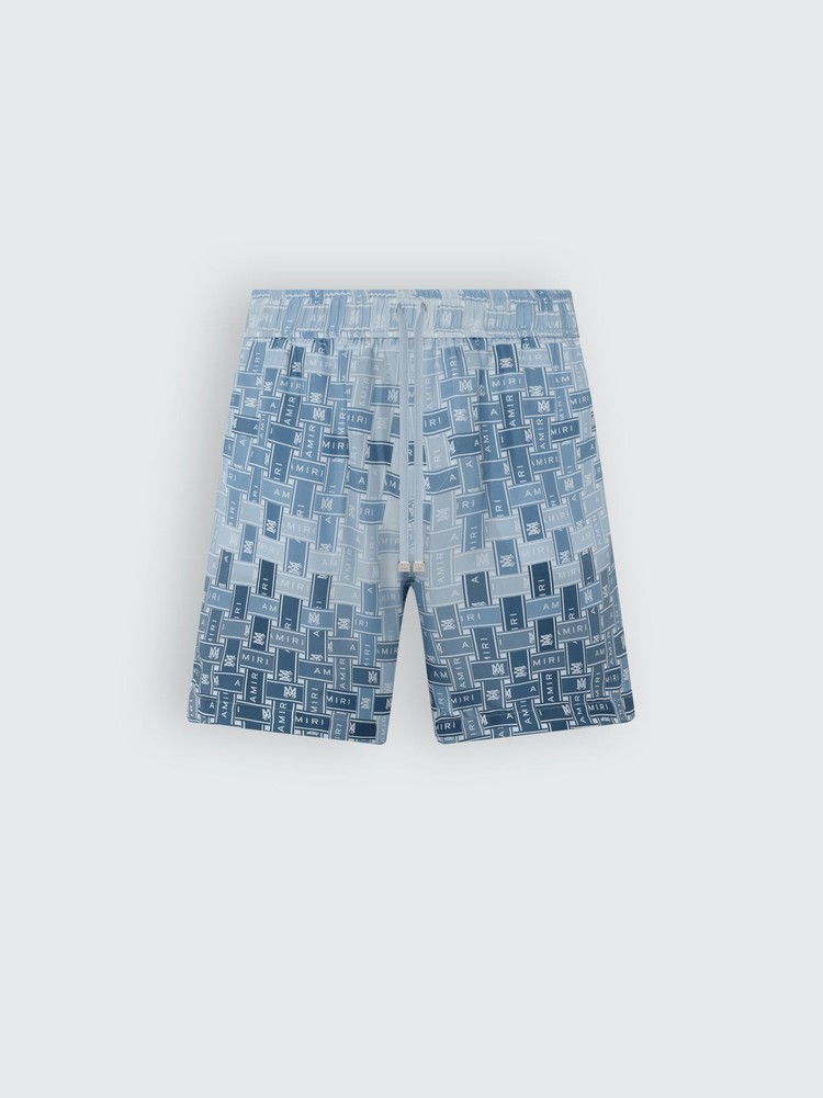 Amiri Gradient Tape Pj Shorts Herr Blå | 08793-GFVE