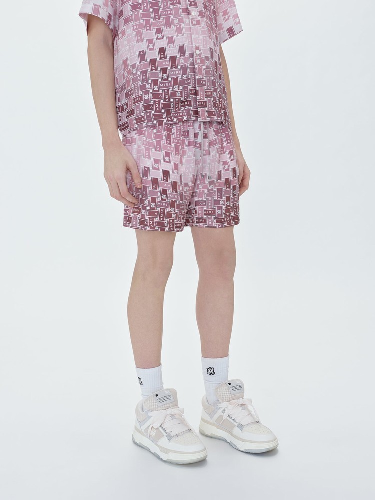 Amiri Gradient Tape Pj Shorts Herr Rosa | 40731-TALJ