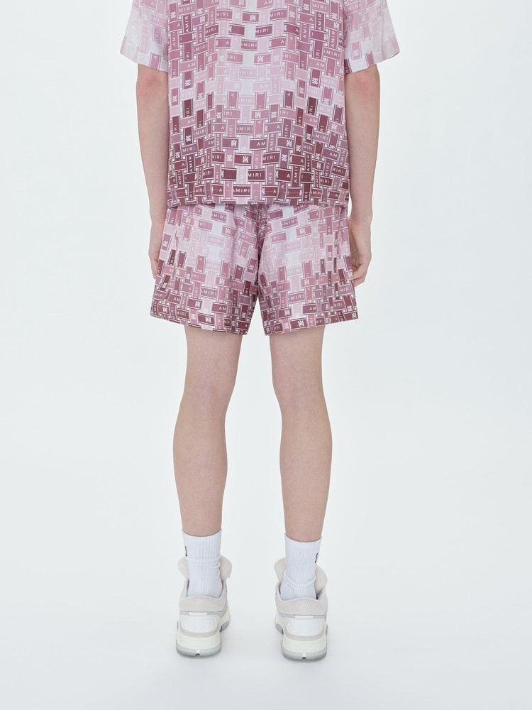 Amiri Gradient Tape Pj Shorts Herr Rosa | 40731-TALJ