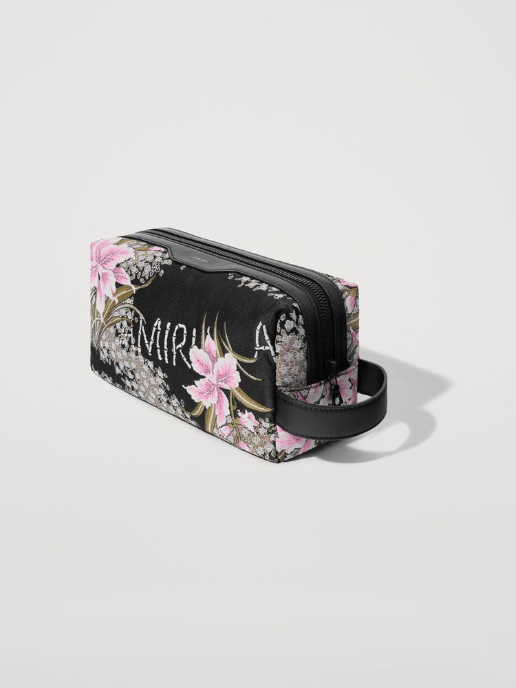 Amiri Hibiscus Jacquard Dopp Kit Påse Svarta | 10456-NETU