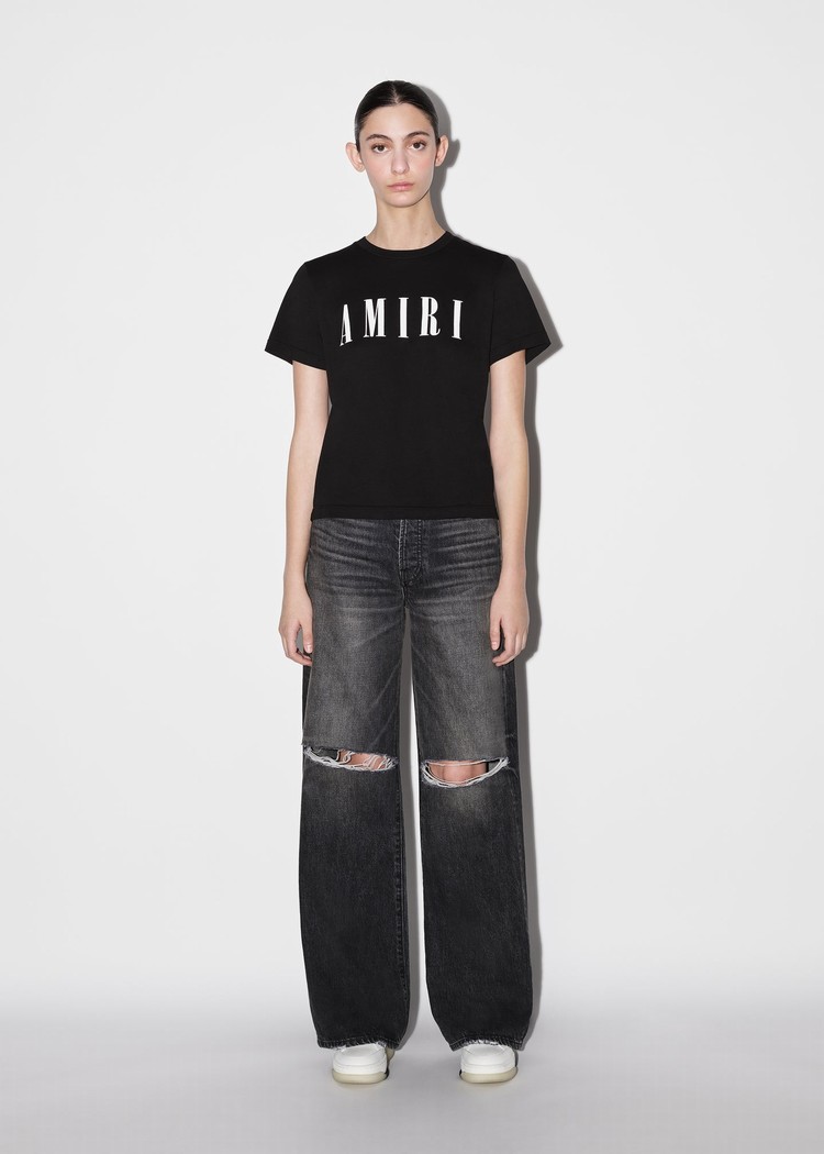 Amiri High Rise Breda Leg Jeans Dam Svarta | 13490-GNVX