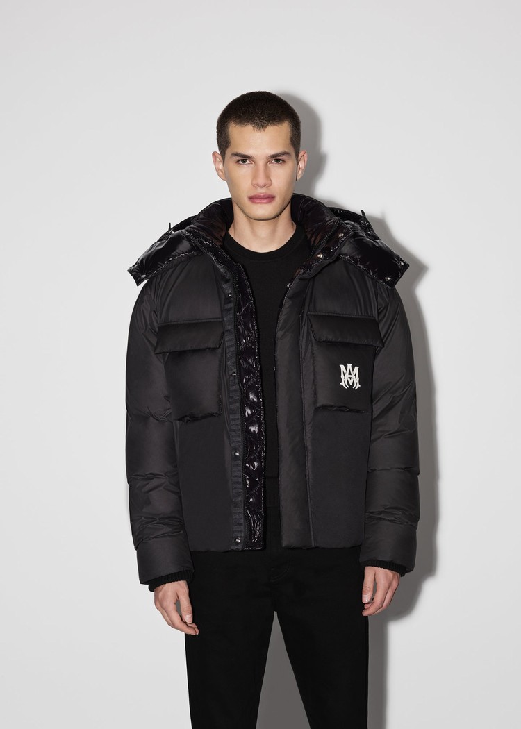 Amiri Hooded Down Puffer Jacka Herr Svarta | 57628-PCUA