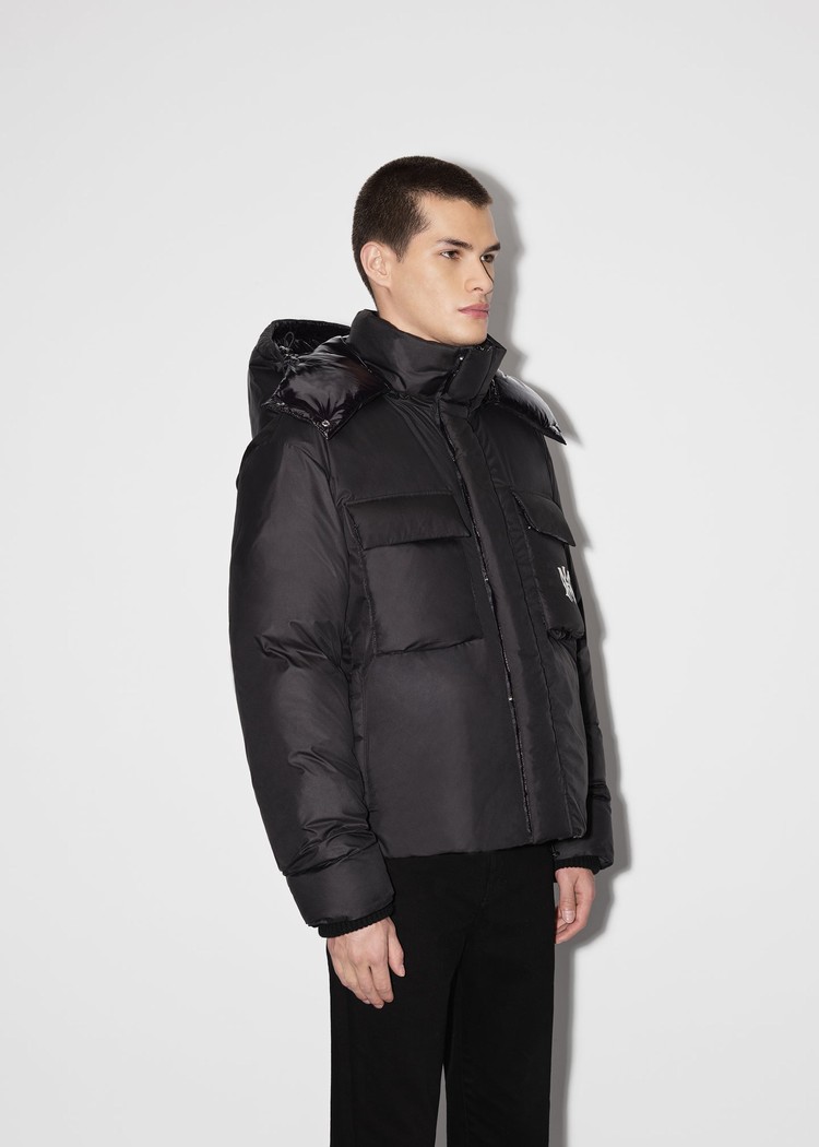 Amiri Hooded Down Puffer Jacka Herr Svarta | 57628-PCUA