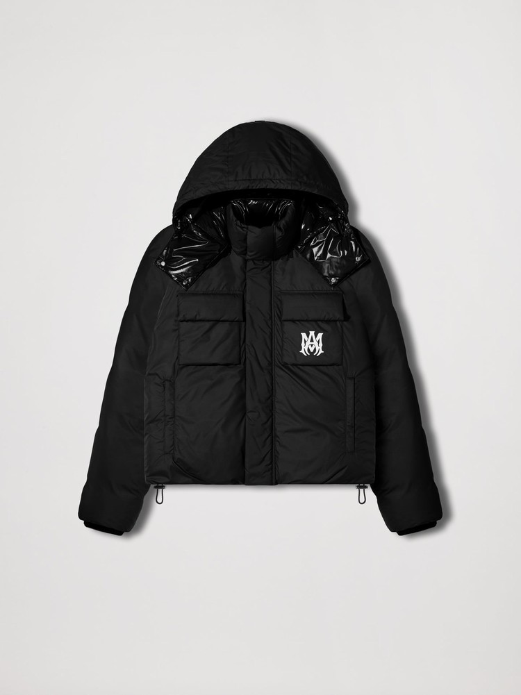 Amiri Hooded Down Puffer Jacka Herr Svarta | 57628-PCUA