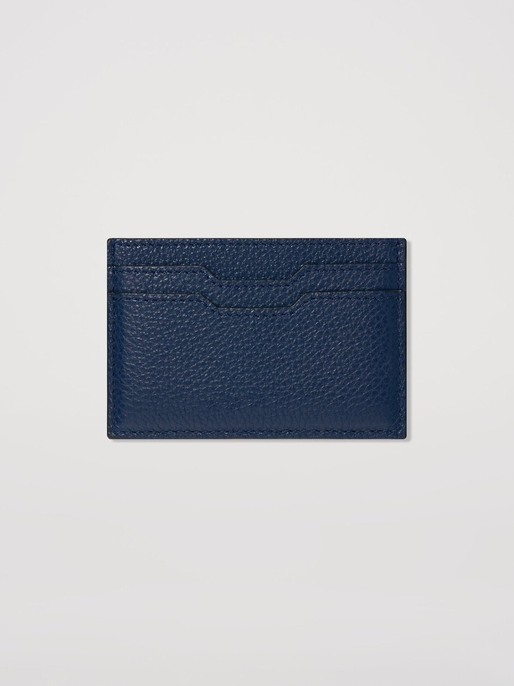 Amiri Iconic Embossed Läder Card Holder Plånbok Marinblå | 05416-LTMO