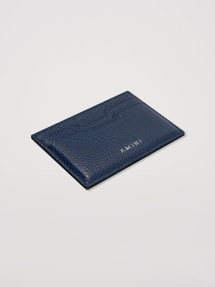 Amiri Iconic Embossed Läder Card Holder Plånbok Marinblå | 05416-LTMO