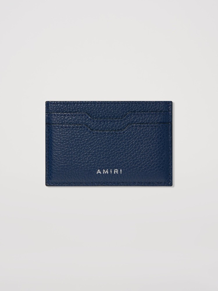 Amiri Iconic Embossed Läder Card Holder Plånbok Marinblå | 05416-LTMO