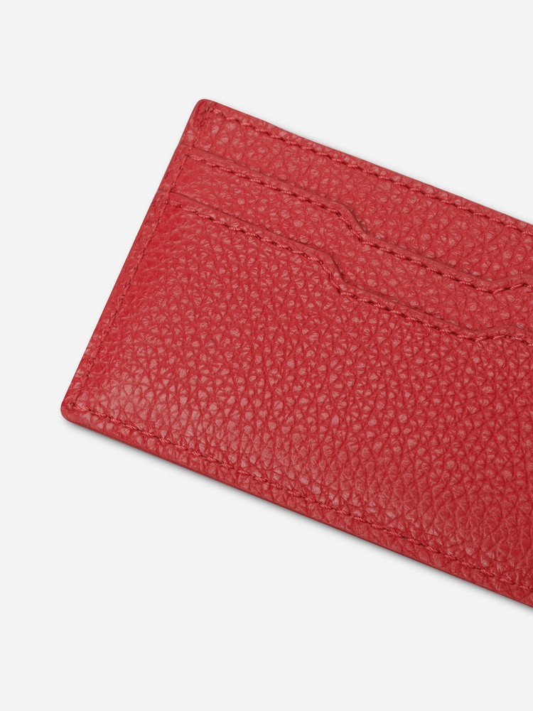 Amiri Iconic Embossed Läder Card Holder Plånbok Röda | 25694-XGHF