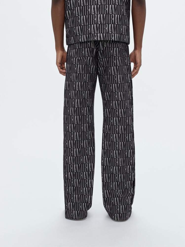 Amiri Jacquard Snap Off Jeans Herr Svarta | 64901-NBVW