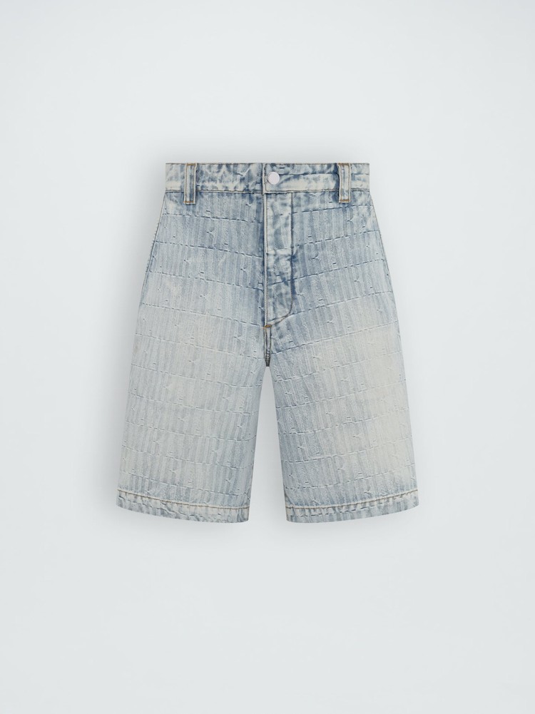 Amiri Jacquard Snap Off Shorts Herr Grå Indigo | 39207-FUDP