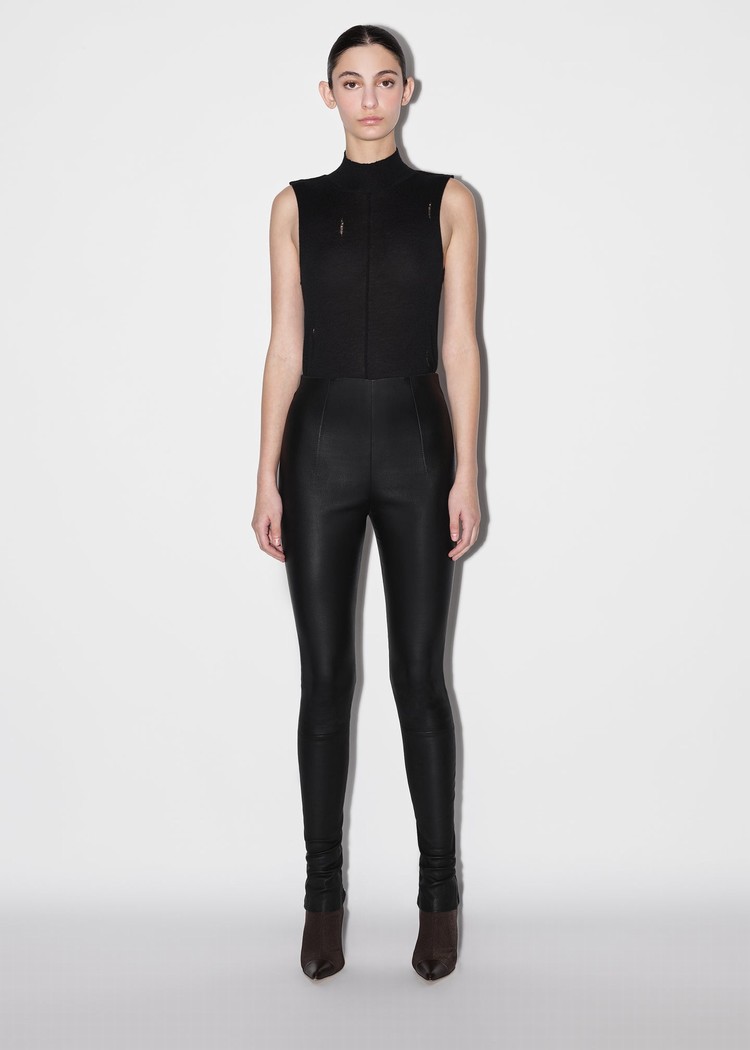 Amiri Legging Läderbyxor Dam Svarta | 32895-OHBQ