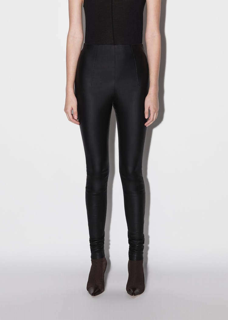 Amiri Legging Läderbyxor Dam Svarta | 32895-OHBQ